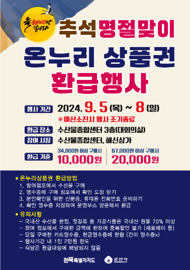 소외된 상점가를 위한 자체 환급행사 추진