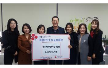 군산시 어린이집연합회 민간분과 성금 250만원
