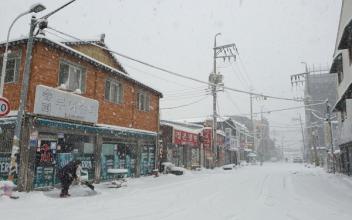 (포토뉴스) 눈으로 덮인 군산