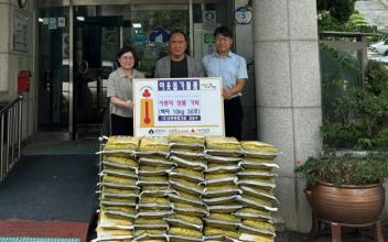 (유)승명종합건설, 나운1동 저소득가정에 ‘사랑의 백미 ’ 기탁