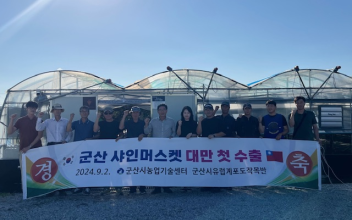 군산 샤인머스캣, 대만으로 첫 해외수출