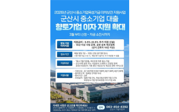 군산시, 향토기업 대출이자 지원 확대… 연 3.5% 우대 신설