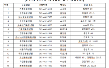 하반기 광견병 예방접종 실시